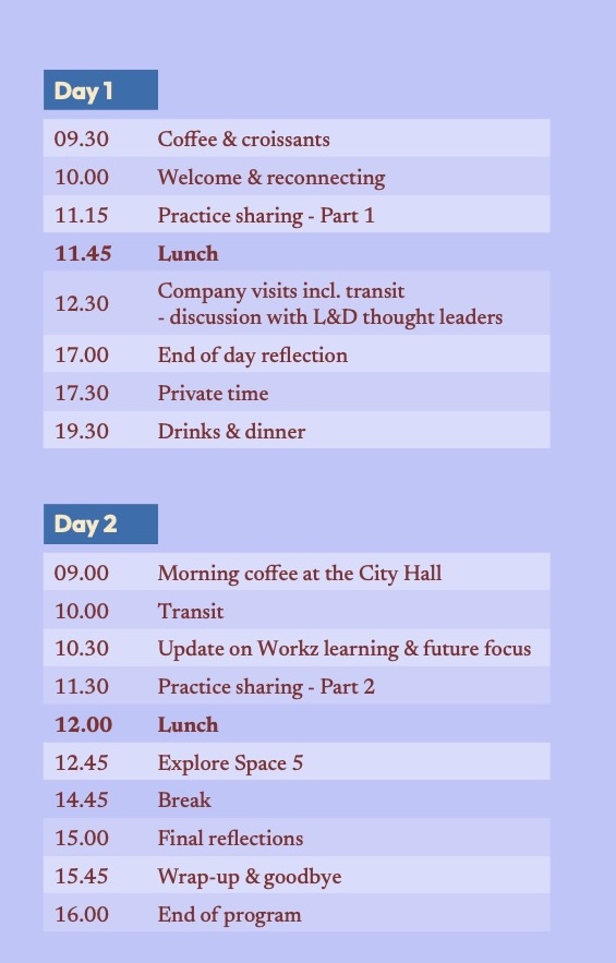 Partner Days agenda 