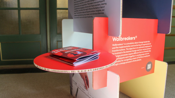 Tower with the brochures 